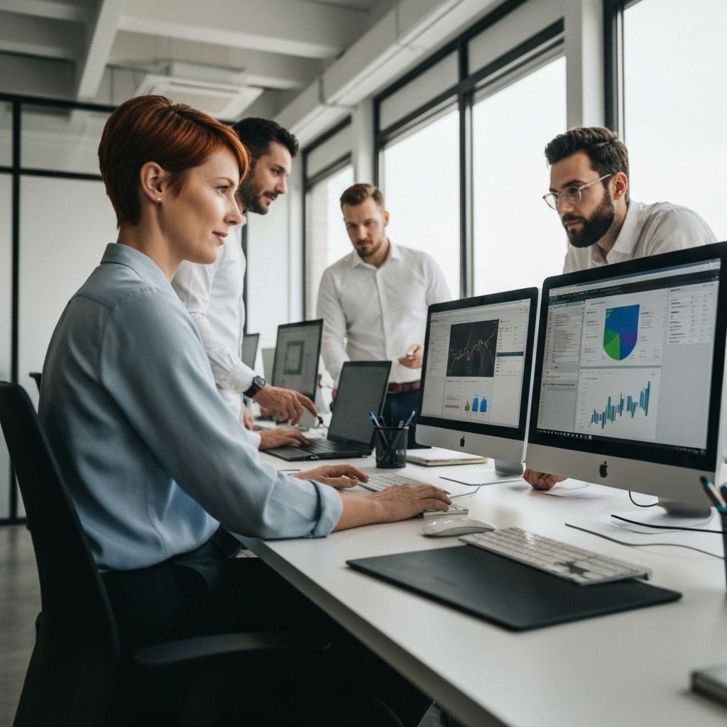 AASLOO team working in modern office